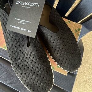 Ilse Jacobsen Black Tulip Platform Slip-On Loafers